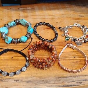 Set Of Six Casual Fun Bracelets